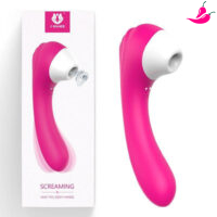 Vibrador de Ponto G e Sugador de Clitóris S-Hande