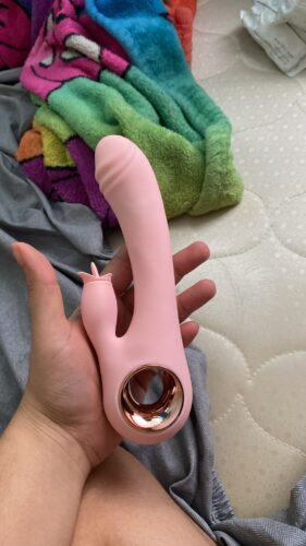 Click to view full screen Vibrador Feminino Rabbit com Estimulação de Ponto G e Língua Vibratória - Orion photo review