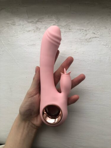 Click to view full screen Vibrador Feminino Rabbit com Estimulação de Ponto G e Língua Vibratória - Orion photo review