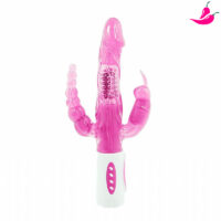 Vibrador Rotativo Rabbit- Triplo Prazer - 3 em 1- Pretty Bunny