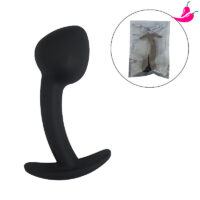 Plug Anal Curvado em Silicone - Tamanho P