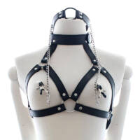 Kit de Bondage - Coleira, Mordaça e Prendedor de Mamilos - YOUVIBE