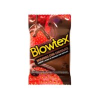Preservativos Blowtex Sabor e Aroma com 3 unidades - Morango com Chocolate