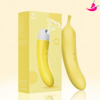Vibrador de Ponto G com Sugador de Clitóris - Dibe Abby Banana