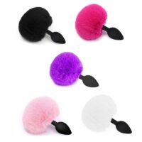 Plug Anal Bunny - Tamanho G com Pompom de Coelho e Veludo