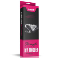 Chicote Struggle My Flogger com Tiras de Couro Sintético e Alça no Cabo